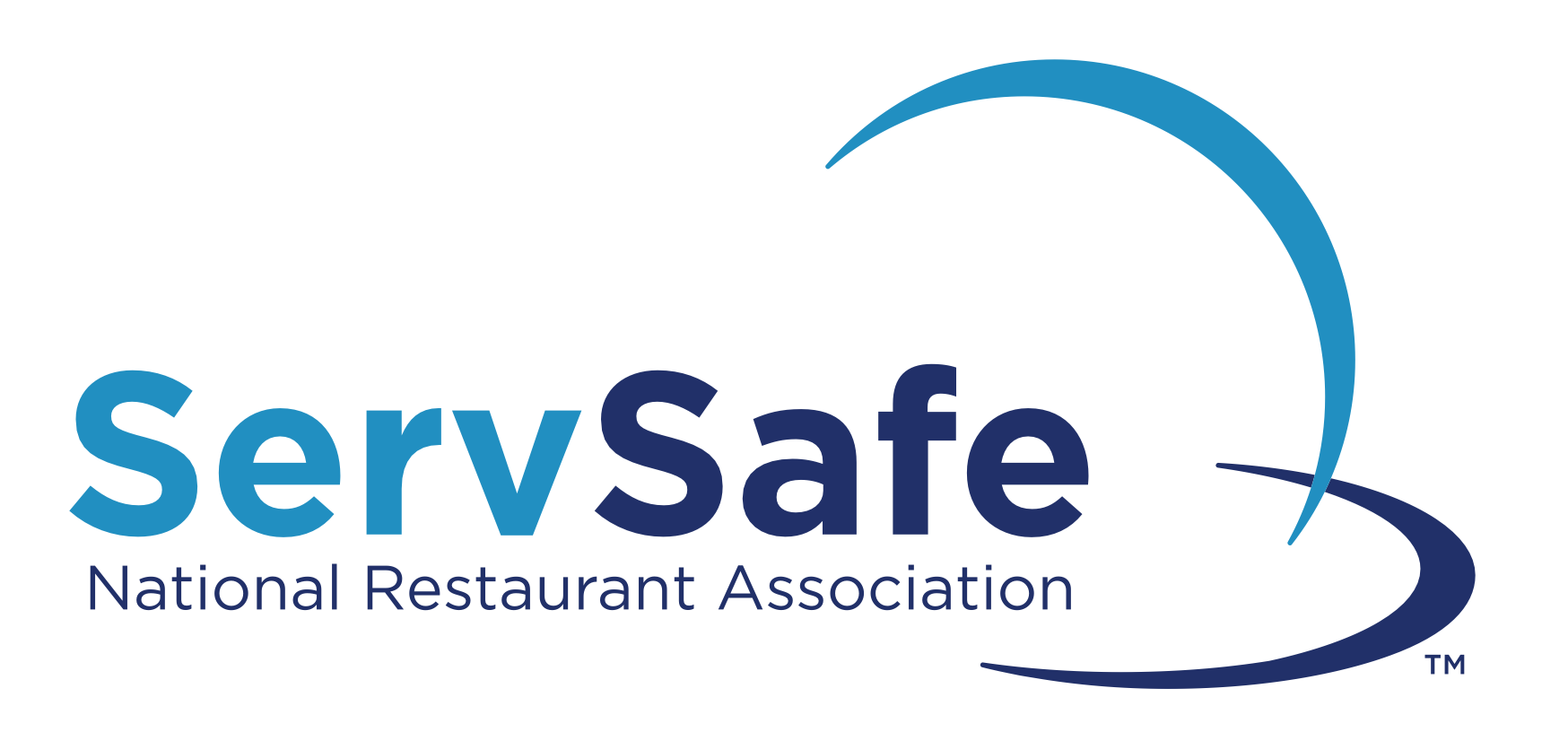 ServSafe Logo in light blue and dark blue