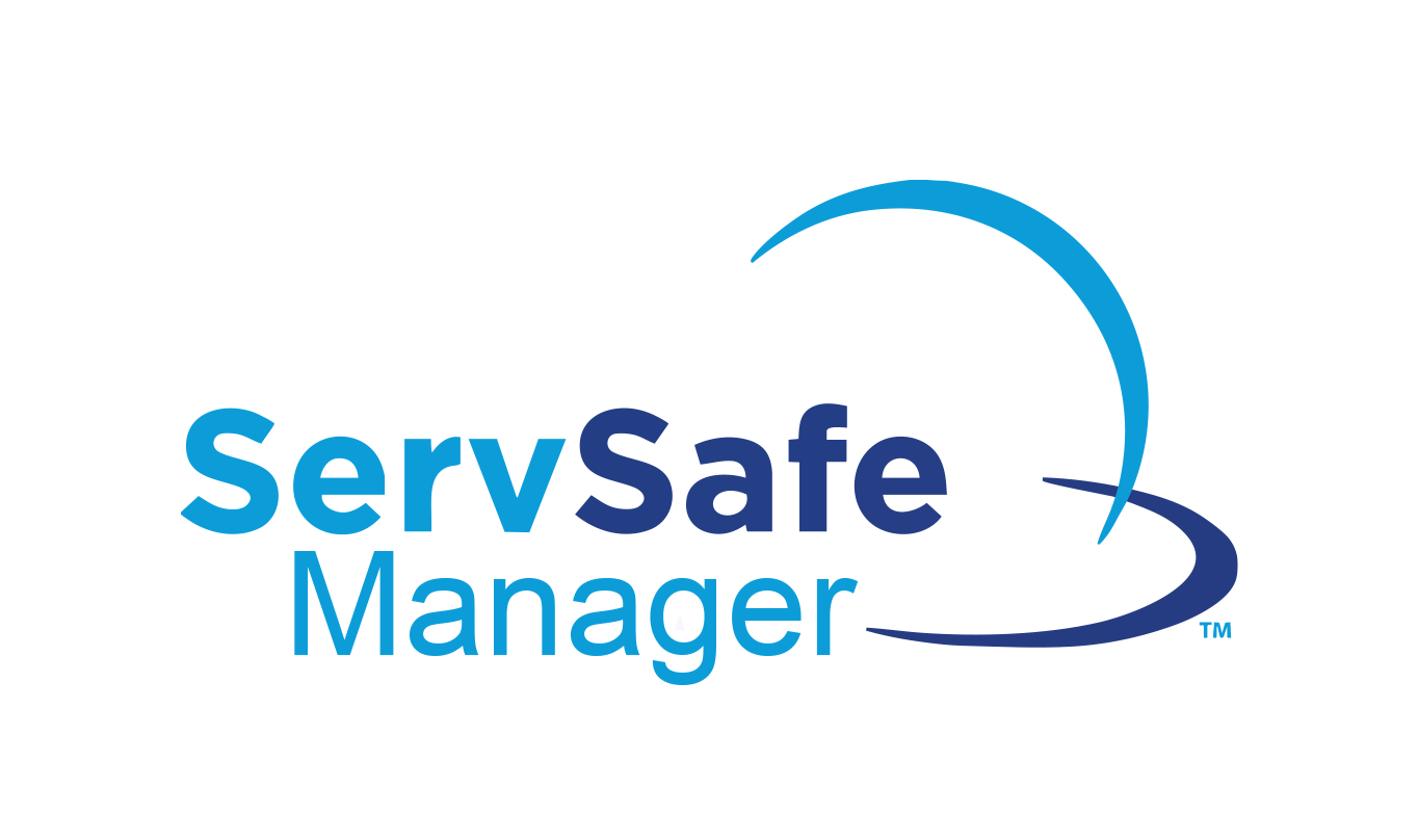 ServSafe Manager logo in blue and dark blue